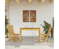 Sodo valgomojo stalas, 110x55x75cm, akacijos medienos masyvas