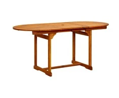 Sodo valgomojo stalas, (120–170)x80x75cm, akacijos masyvas