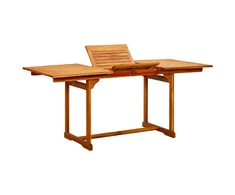 Sodo valgomojo stalas, (120–170)x80x75cm, akacijos masyvas