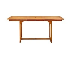 Sodo valgomojo stalas, (120–170)x80x75cm, akacijos masyvas