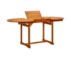 Sodo valgomojo stalas, (120–170)x80x75cm, akacijos masyvas