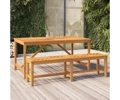 Sodo valgomojo stalas, 150x90x74cm, akacijos medienos masyvas