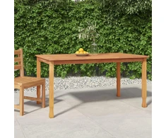 Sodo valgomojo stalas, 150x90x75cm, tikmedžio medienos masyvas