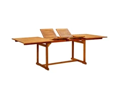 Sodo valgomojo stalas, (160–240)x100x75cm, akacijos masyvas