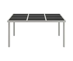 Sodo valgomojo stalas, 170x170x74,5cm, stiklas ir plienas