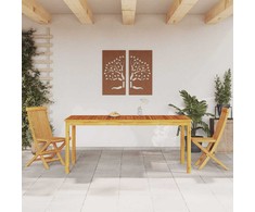 Sodo valgomojo stalas, 180x90x75cm, akacijos medienos masyvas