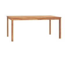 Sodo valgomojo stalas, 180x90x77cm, tikmedžio medienos masyvas