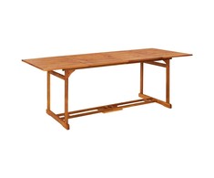 Sodo valgomojo stalas, 220x90x75 cm, akacijos medienos masyvas