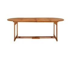 Sodo valgomojo stalas, 220x90x75 cm, akacijos medienos masyvas