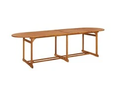 Sodo valgomojo stalas, 280x90x75 cm, akacijos medienos masyvas