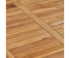 Sodo valgomojo stalas, 80x80x80cm, tikmedžio medienos masyvas