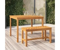 Sodo valgomojo stalas, 90x90x74cm, akacijos medienos masyvas