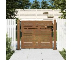 Sodo vartai, 100x100 cm, Corten plienas, kvadratinis dizainas
