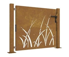 Sodo vartai, 105x105cm, corten plienas, žolės dizaino
