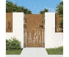 Sodo vartai, 105x180cm, corten plienas, žolės dizaino