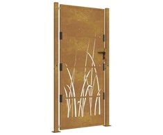 Sodo vartai, 105x180cm, corten plienas, žolės dizaino