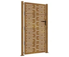 Sodo vartai, 105x205cm, corten plienas, kvadratų dizaino