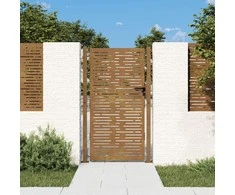 Sodo vartai, 105x205cm, corten plienas, kvadratų dizaino