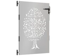 Sodo vartai, 85x125cm, corten plienas, medžio dizaino