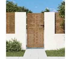 Sodo vartai, 85x175cm, corten plienas, kvadratų dizaino