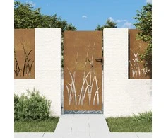 Sodo vartai, 85x175cm, corten plienas, žolės dizaino