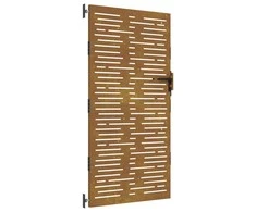 Sodo vartai, 85x200cm, corten plienas, kvadratų dizaino