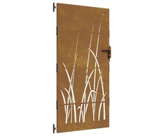 Sodo vartai, 85x200cm, corten plienas, žolės dizaino