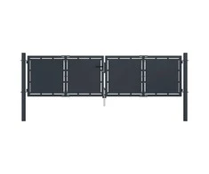 Sodo vartai, antracito spalvos, 300x100cm, plienas