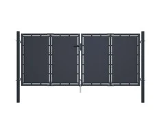 Sodo vartai, antracito spalvos, 300x125cm, plienas