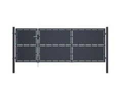 Sodo vartai, antracito spalvos, 350x125cm, plienas