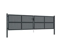 Sodo vartai, antracito spalvos, 400x125cm, plienas