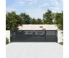 Sodo vartai, antracito spalvos, 400x125cm, plienas