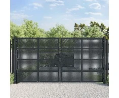 Sodo vartai, antracito spalvos, 400x175cm, plienas
