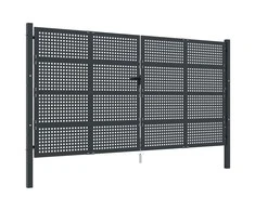 Sodo vartai, antracito spalvos, 400x175cm, plienas