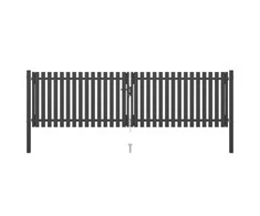 Sodo vartai, antracito spalvos, 4x1,25m, plienas