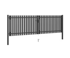 Sodo vartai, antracito spalvos, 4x1,5m, plienas
