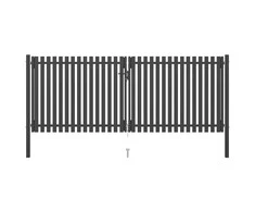 Sodo vartai, antracito spalvos, 4x1,7m, plienas