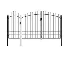 Sodo vartai, juodos spalvos, 2,45x4m, plienas