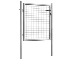 Sodo vartai, sidabrinės sp., 105x125cm, galvanizuotas plienas