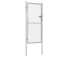 Sodo vartai, sidabrinės sp., 105x225cm, galvanizuotas plienas