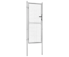 Sodo vartai, sidabrinės sp., 105x250cm, galvanizuotas plienas