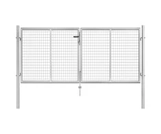 Sodo vartai, sidabrinės sp., 306x150cm, galvanizuotas plienas