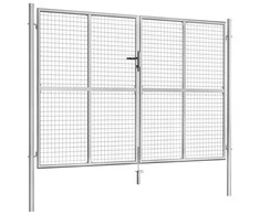 Sodo vartai, sidabrinės sp., 306x225cm, galvanizuotas plienas