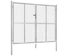 Sodo vartai, sidabrinės sp., 306x250cm, galvanizuotas plienas