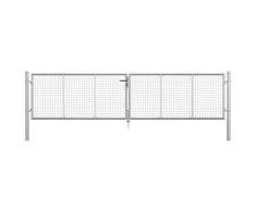 Sodo vartai, sidabrinės sp., 415x125cm, galvanizuotas plienas