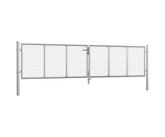 Sodo vartai, sidabrinės sp., 415x125cm, galvanizuotas plienas