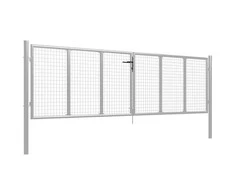 Sodo vartai, sidabrinės sp., 415x175cm, galvanizuotas plienas