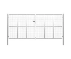 Sodo vartai, sidabrinės sp., 415x225cm, galvanizuotas plienas