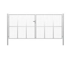 Sodo vartai, sidabrinės sp., 415x250cm, galvanizuotas plienas