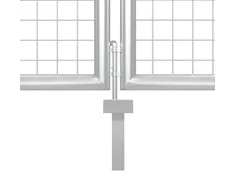 Sodo vartai, sidabrinės spalvos, 400x150cm, plienas